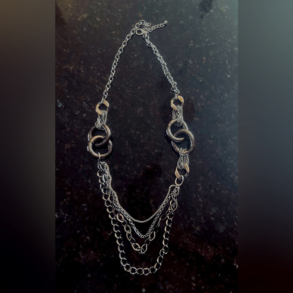 Chunky Layered Statement Necklace - image 1